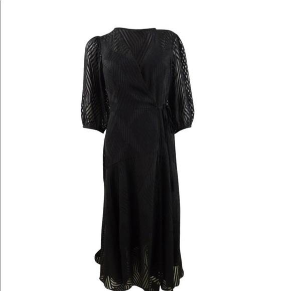 chinese dress ladies Raven Striped Knit Midi Dress / Black/White | Meshki main image 0